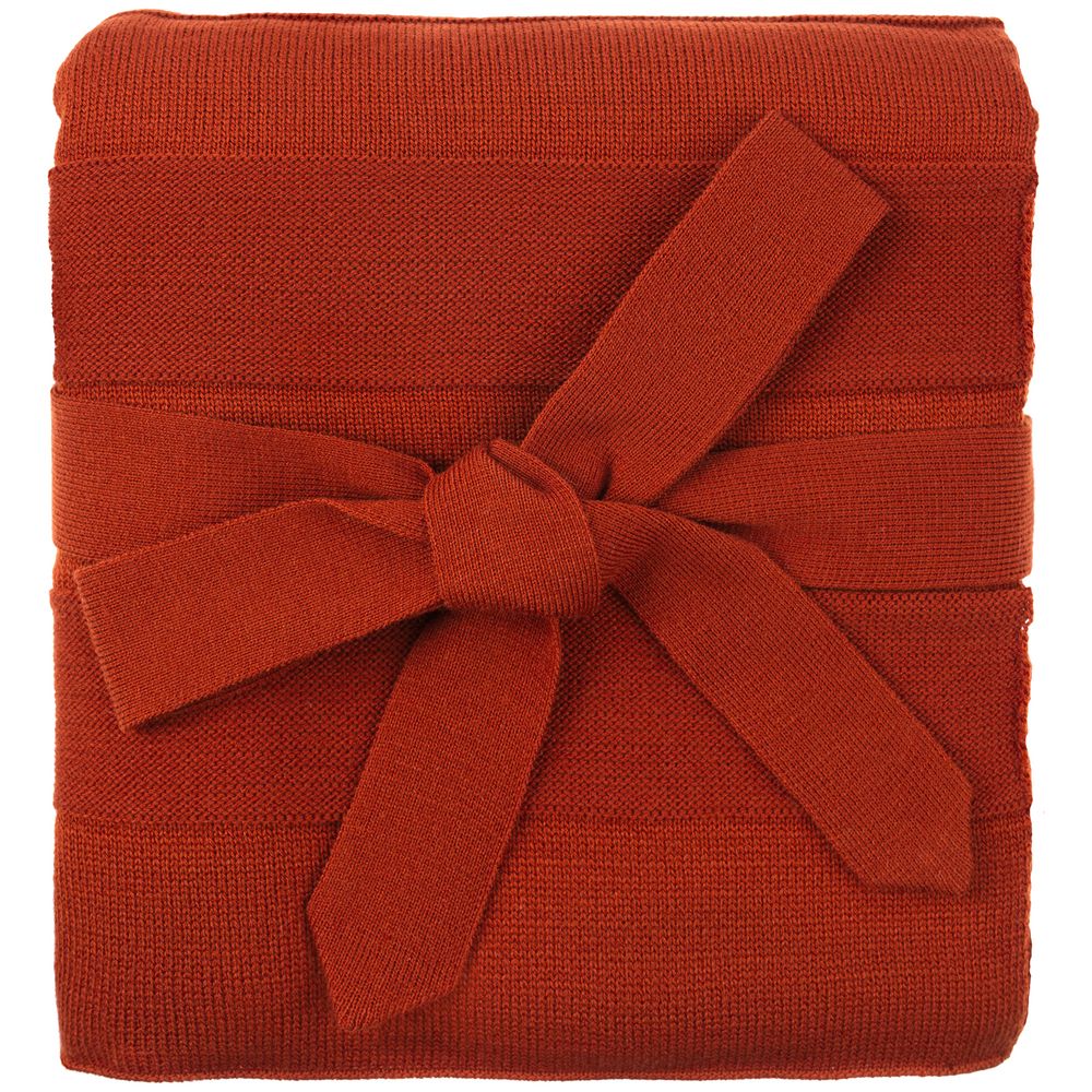 Плед Pleat, коричневый (терракота) — изображение 2