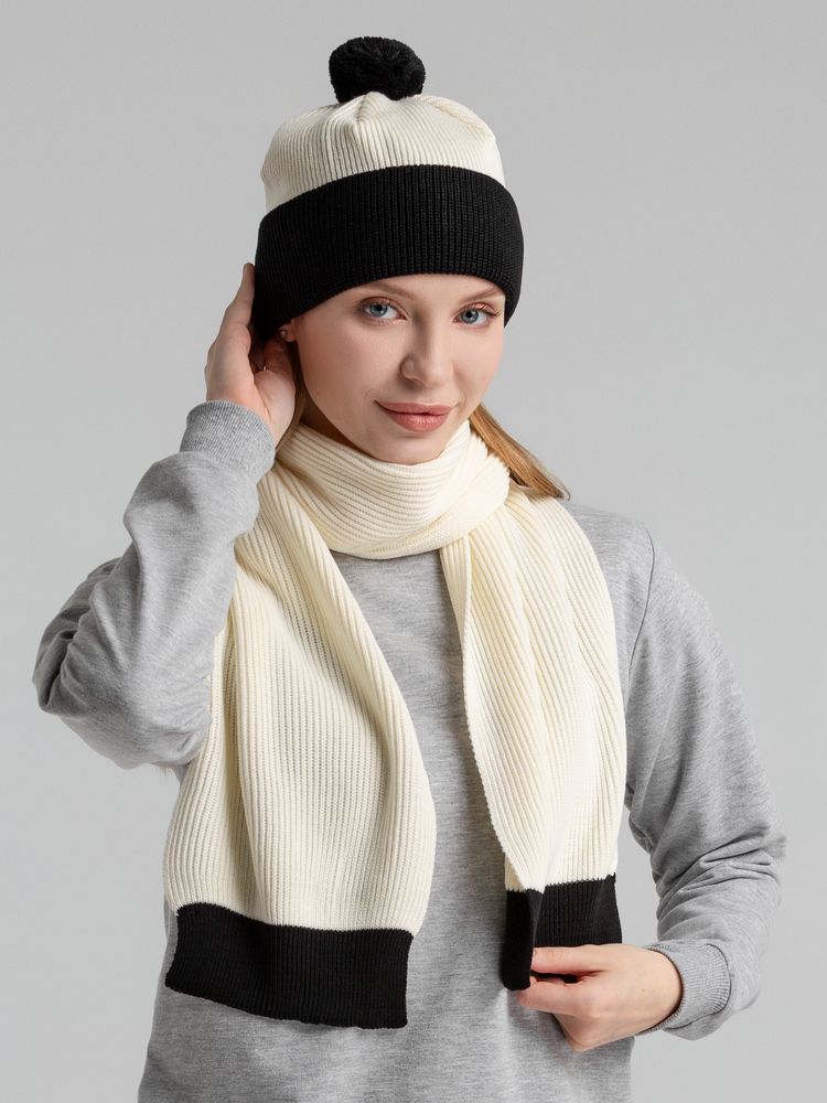 Шапка Snappy, белая с черным — изображение 6