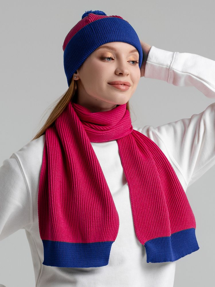 Шапка Snappy, розовая (фуксия) с синим — изображение 6