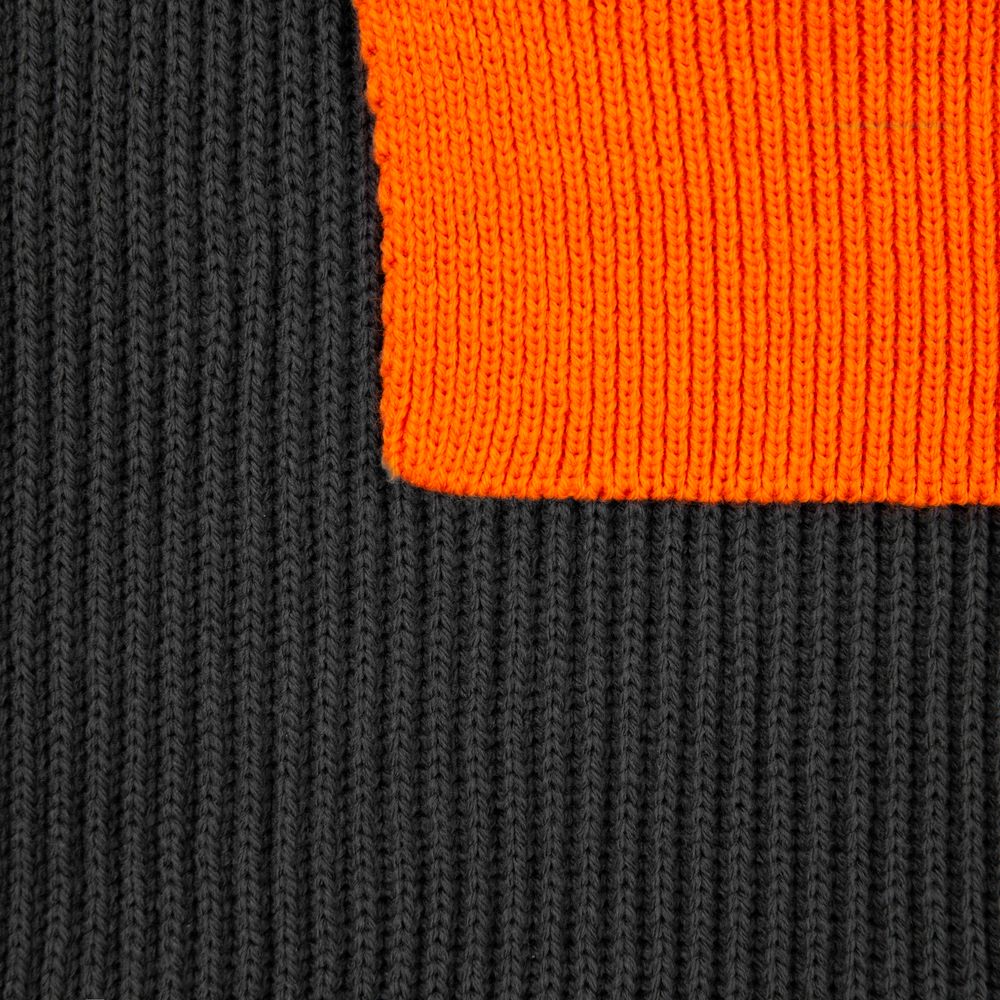 Шарф Snappy, темно-серый с оранжевым — изображение 3