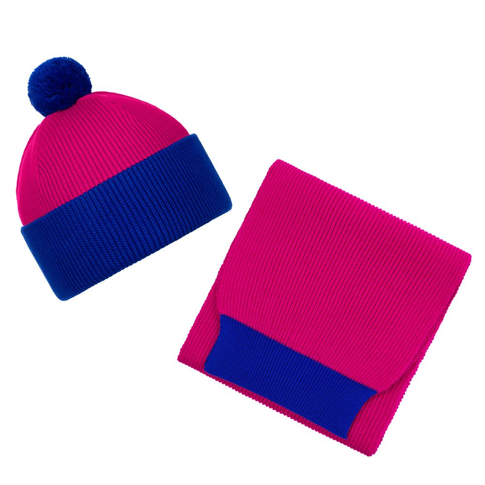 Шарф Snappy, фуксия с синим — изображение 5