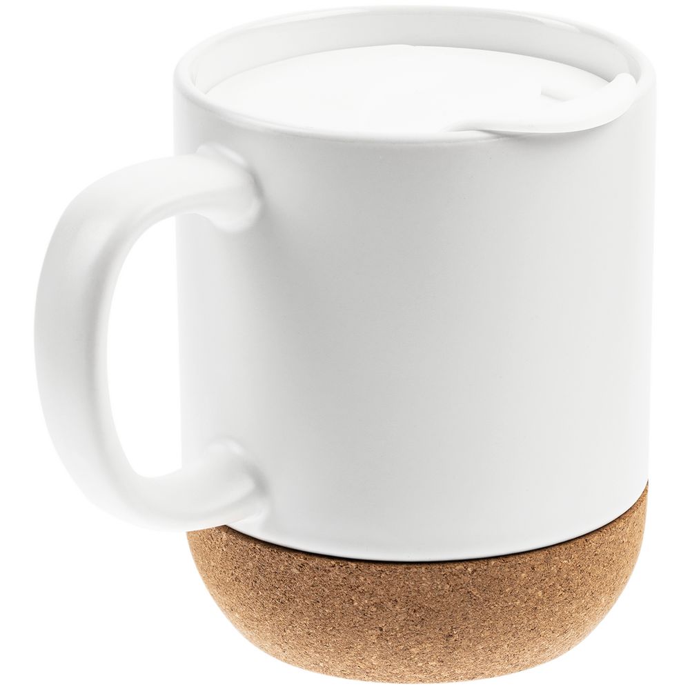 Кружка с пробковой подставкой Corky Walk для сублимационной печати, матовая, белая — изображение 3