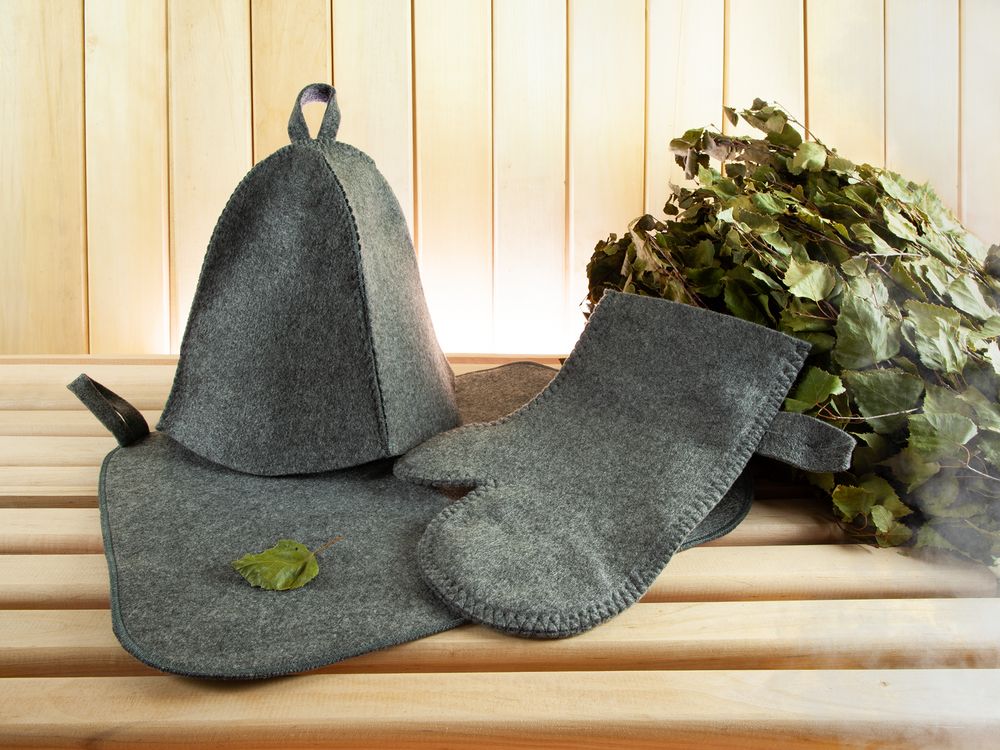 Набор для бани «Парилка», серый — изображение 6