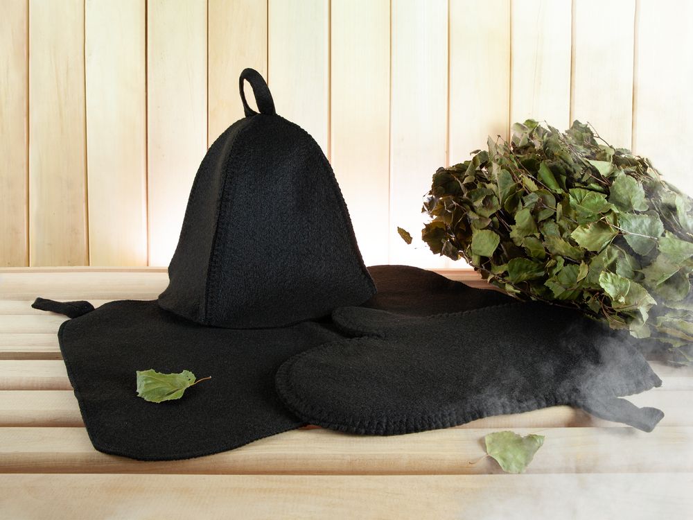 Банная рукавица Heat Off, черная — изображение 3