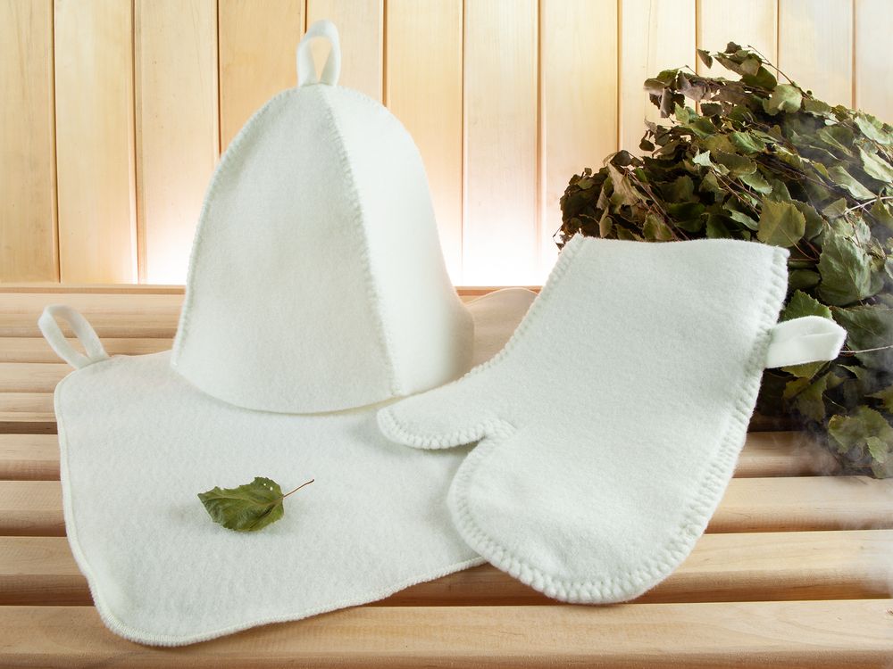 Набор для бани «Парилка», белый — изображение 6