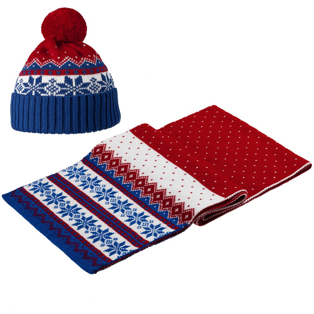 Шарф Happy View, красный с синим — изображение 5