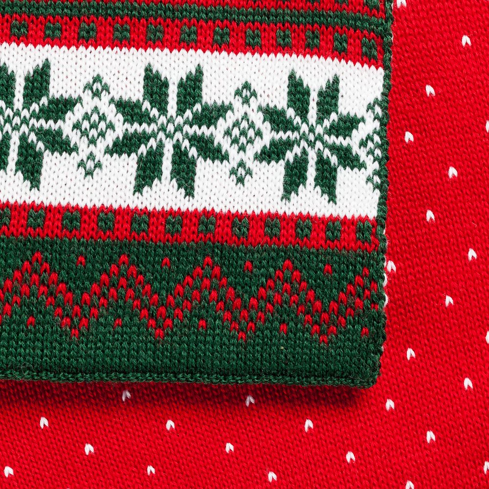 Шарф Happy View, красный с зеленым — изображение 3