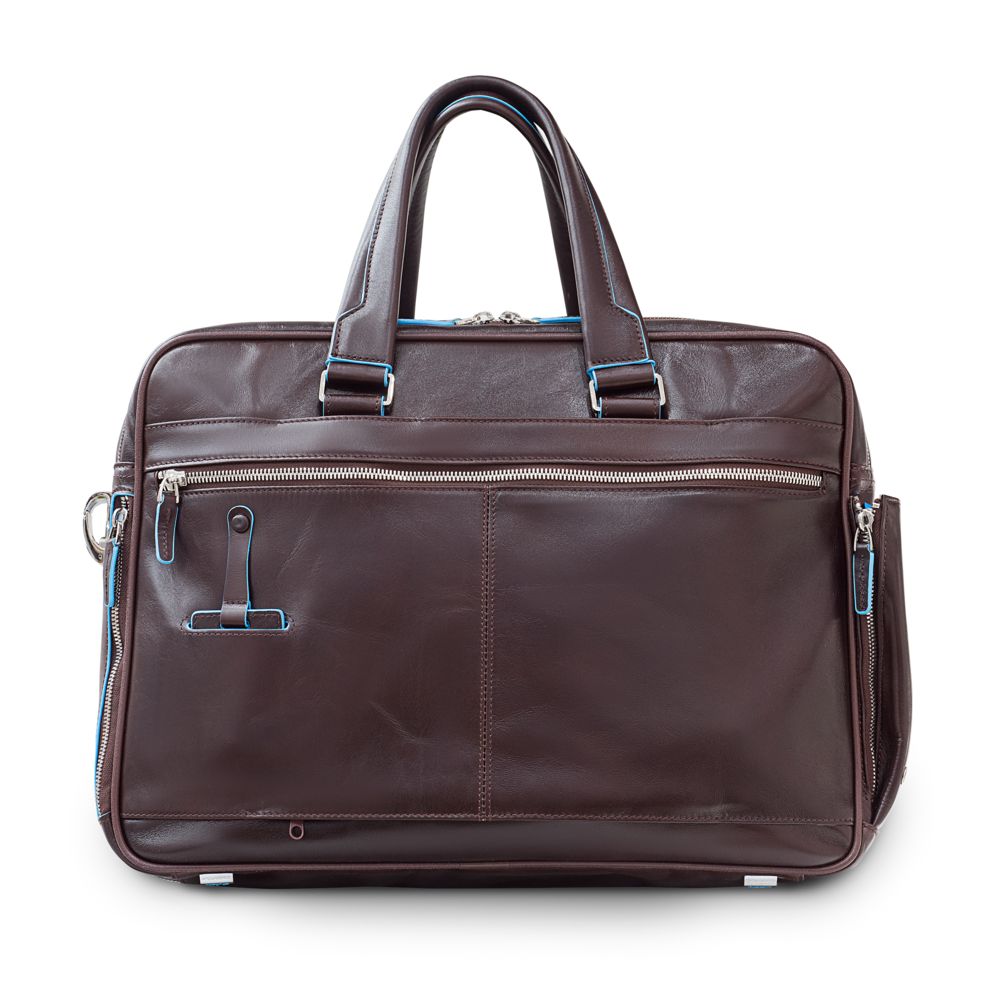 Сумка мужская для ноутбука Piquadro Blue Square, коричневая — изображение 4