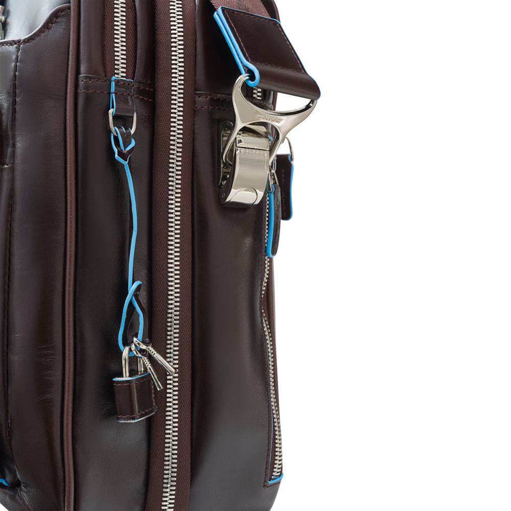 Сумка мужская для ноутбука Piquadro Blue Square, коричневая — изображение 6