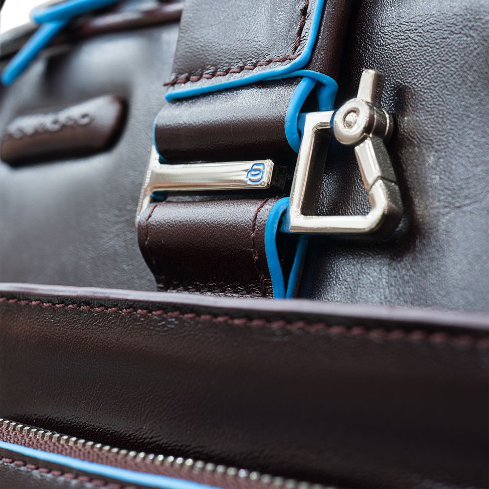Сумка мужская для ноутбука Piquadro Blue Square, коричневая — изображение 7