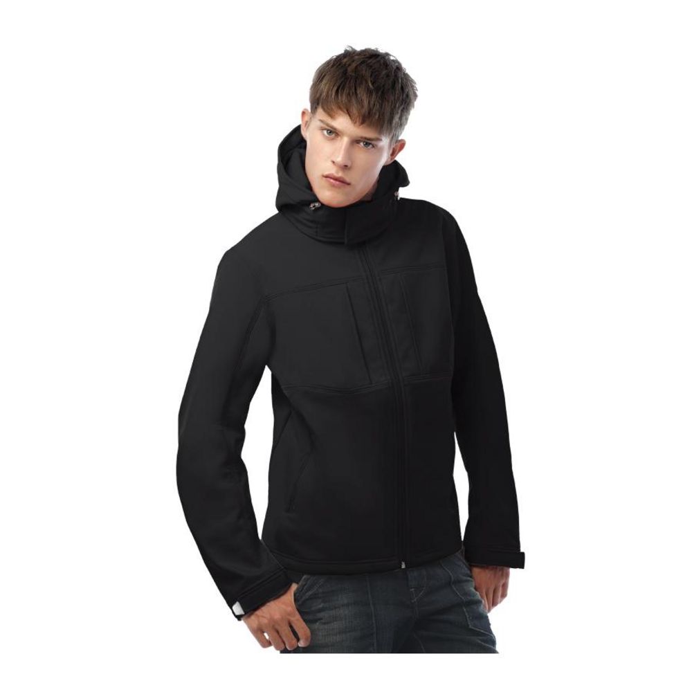 Куртка мужская Hooded Softshell черная — изображение 10