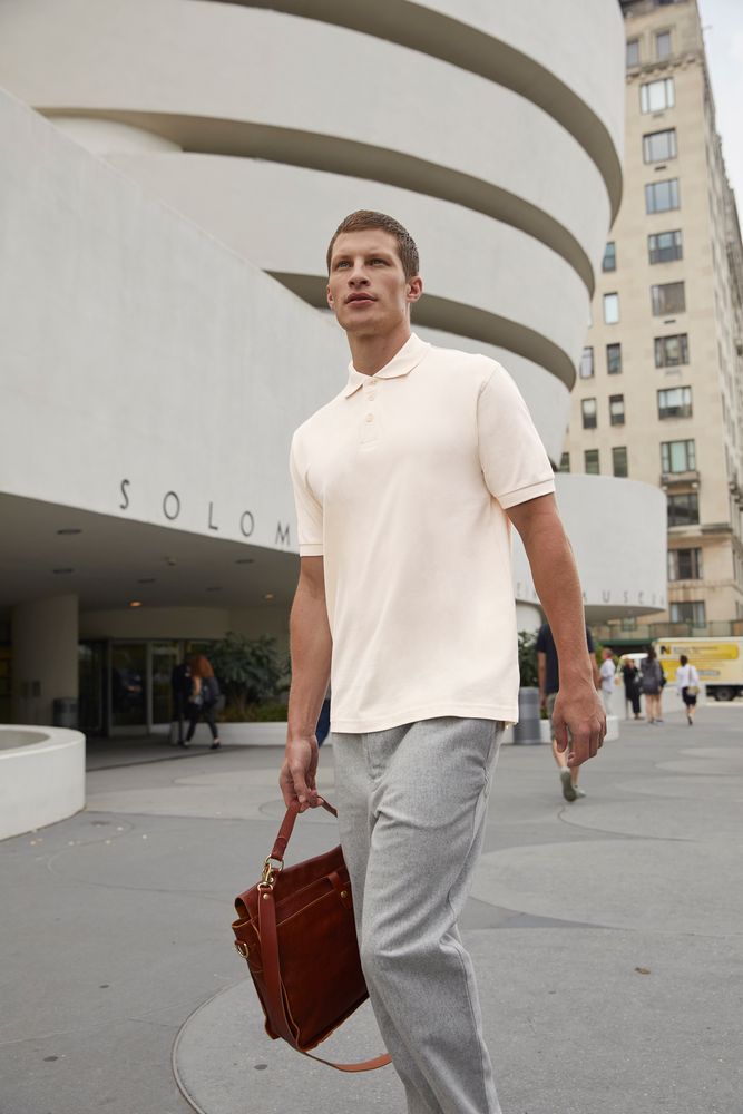 Рубашка поло Heavymill черная — изображение 7