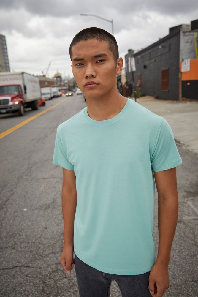 Футболка унисекс E150 Inspire (Organic), серо-зеленая — изображение 7