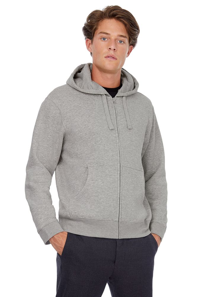 Толстовка мужская Hooded Full Zip серый меланж — изображение 6