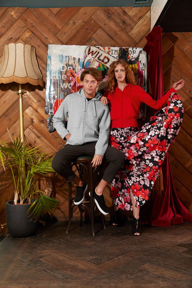 Толстовка мужская Hooded Full Zip серый меланж — изображение 7