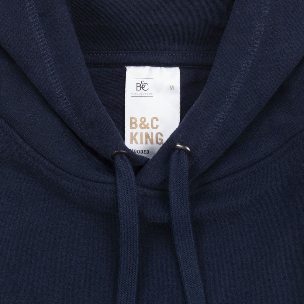 Толстовка с капюшоном унисекс King, темно-синяя — изображение 4