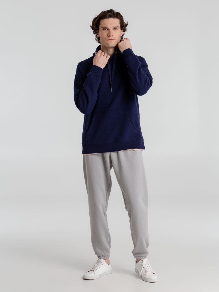 Толстовка с капюшоном унисекс King, темно-синяя — изображение 11