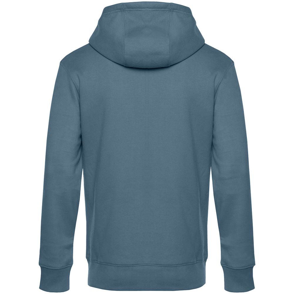 Толстовка с капюшоном унисекс King, серо-синяя — изображение 3