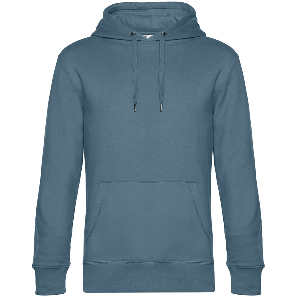 Толстовка с капюшоном унисекс King, серо-синяя — изображение 2