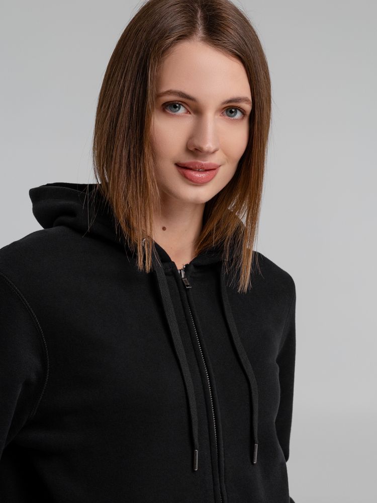 Толстовка на молнии с капюшоном унисекс King, черная — изображение 12