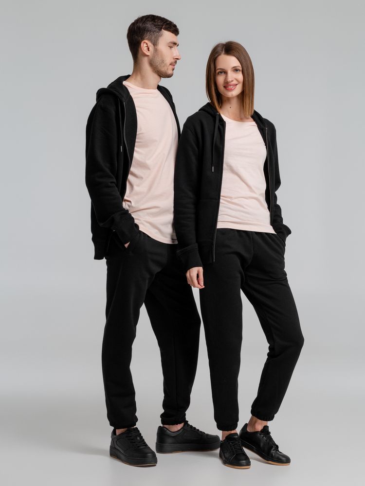 Толстовка на молнии с капюшоном унисекс King, черная — изображение 13