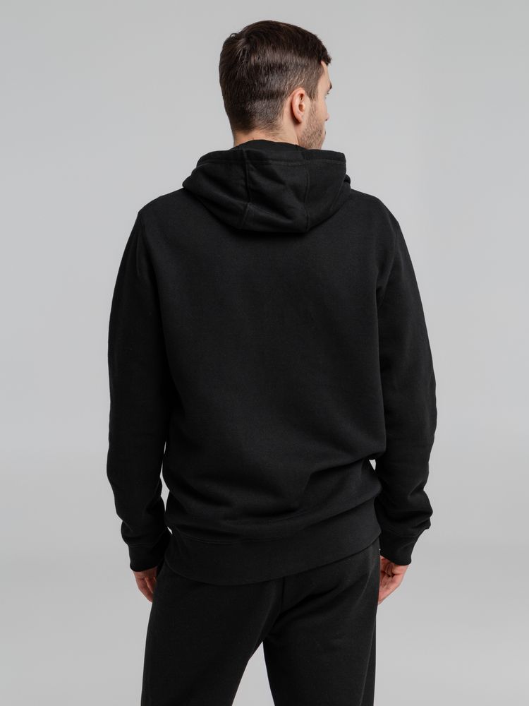 Толстовка на молнии с капюшоном унисекс King, черная — изображение 7