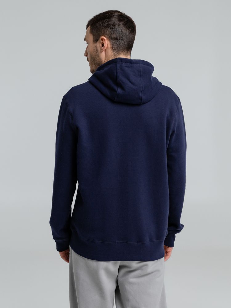 Толстовка на молнии с капюшоном унисекс King, темно-синяя — изображение 11