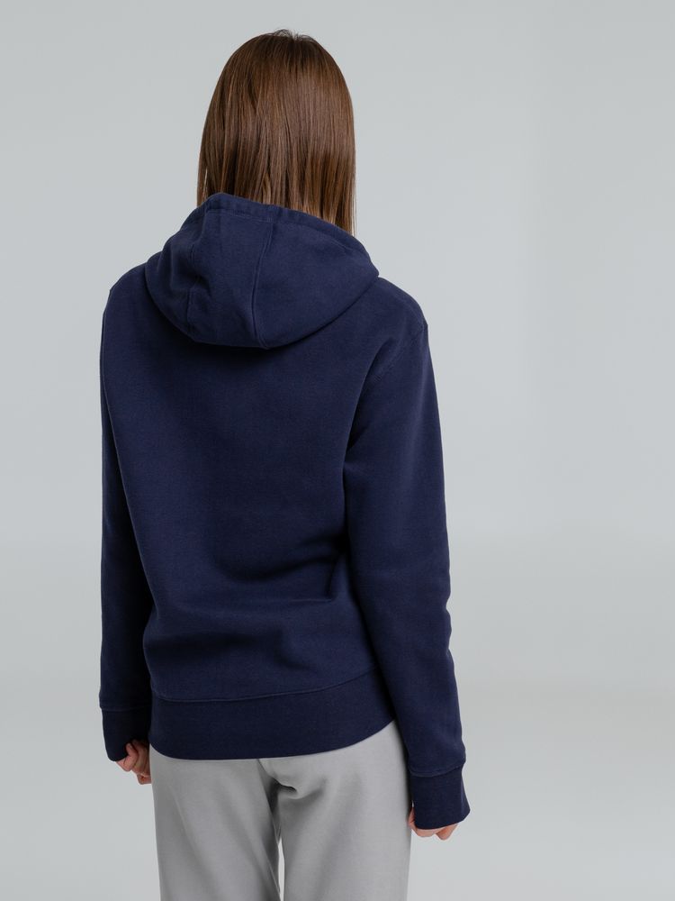 Толстовка на молнии с капюшоном унисекс King, темно-синяя — изображение 7