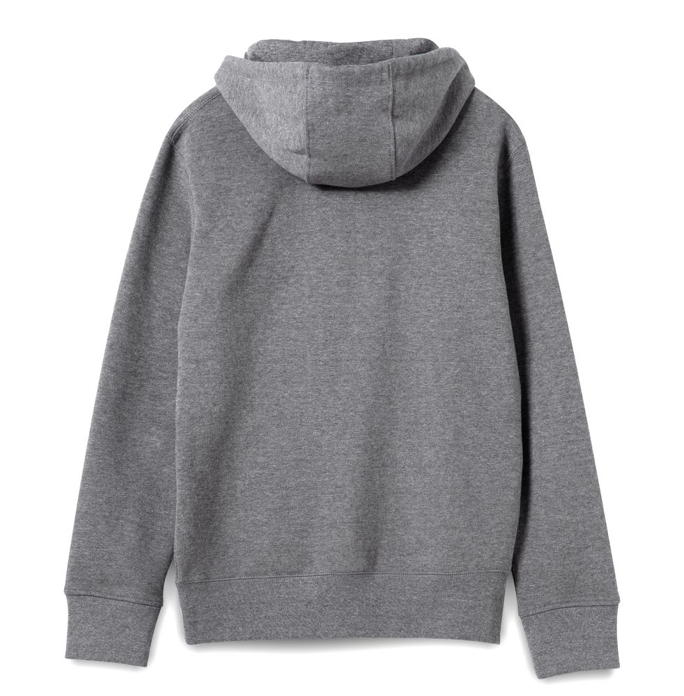 Толстовка на молнии с капюшоном унисекс King, темно-серый меланж — изображение 3