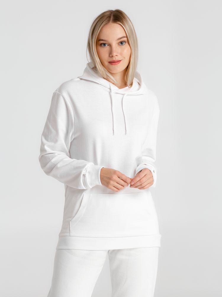 Толстовка с капюшоном унисекс Hoodie, белая — изображение 11