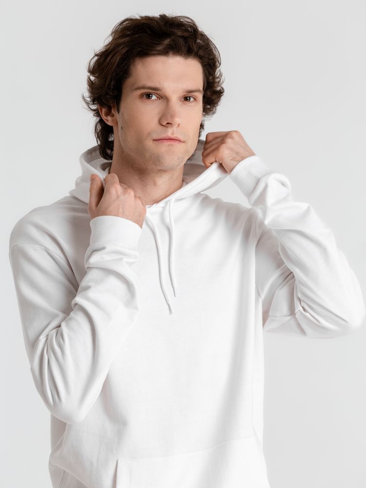 Толстовка с капюшоном унисекс Hoodie, белая — изображение 9