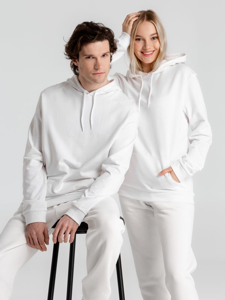 Толстовка с капюшоном унисекс Hoodie, белая — изображение 16