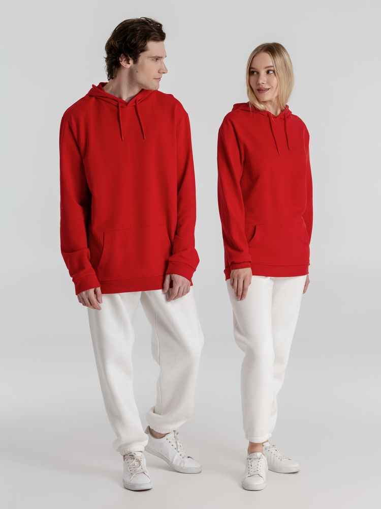 Толстовка с капюшоном унисекс Hoodie, красная — изображение 17