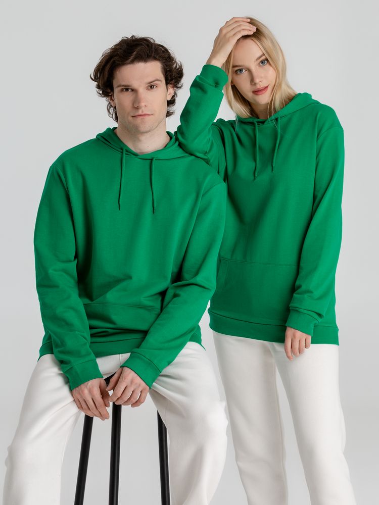Толстовка с капюшоном унисекс Hoodie, зеленая — изображение 15