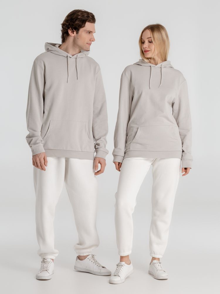 Толстовка с капюшоном унисекс Hoodie, дымчато-серая — изображение 17