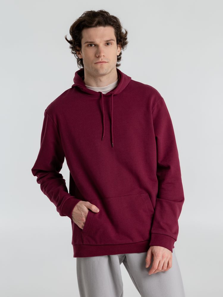 Толстовка с капюшоном унисекс Hoodie, бордовая — изображение 12