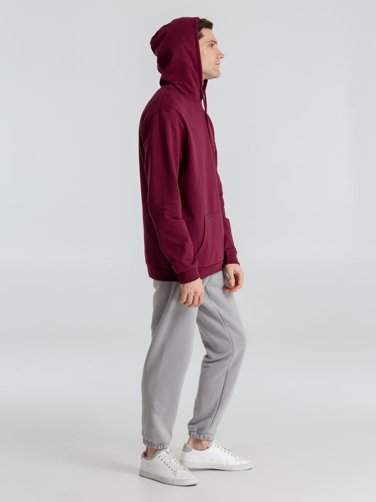 Толстовка с капюшоном унисекс Hoodie, бордовая — изображение 15