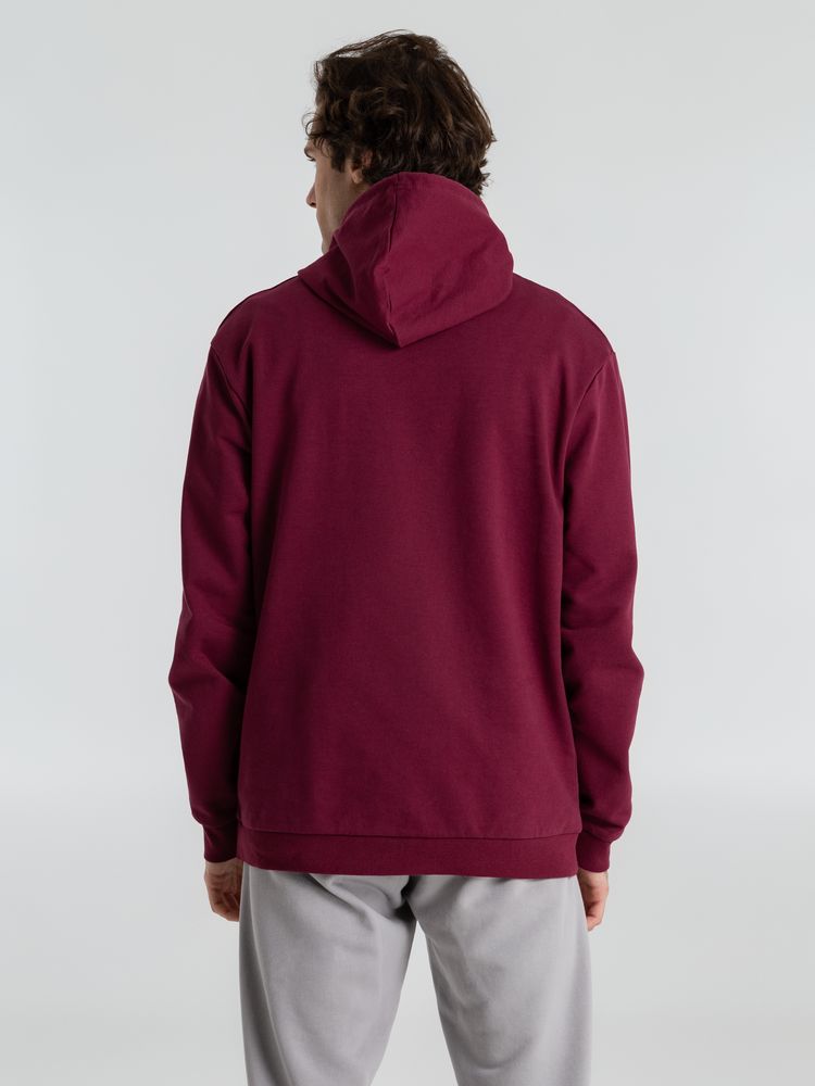 Толстовка с капюшоном унисекс Hoodie, бордовая — изображение 13