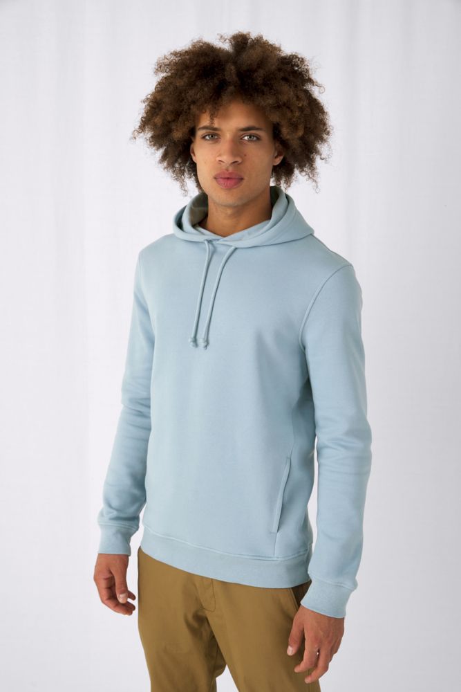 Толстовка с капюшоном унисекс BNC Inspire (Organic), темно-синяя — изображение 6