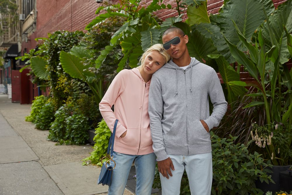 Толстовка на молнии с капюшоном унисекс BNC Inspire (Organic), красная — изображение 7