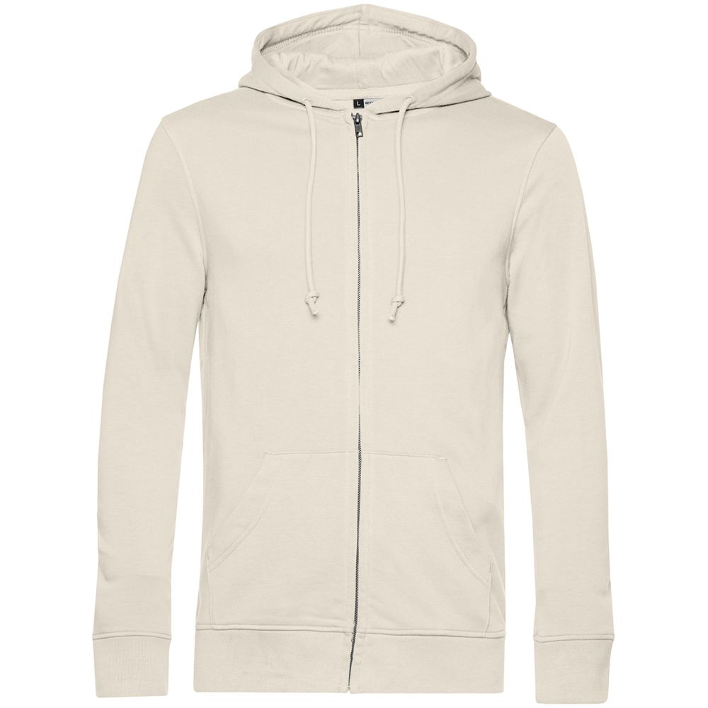 Толстовка на молнии с капюшоном унисекс BNC Inspire (Organic), молочно-белая — изображение 2