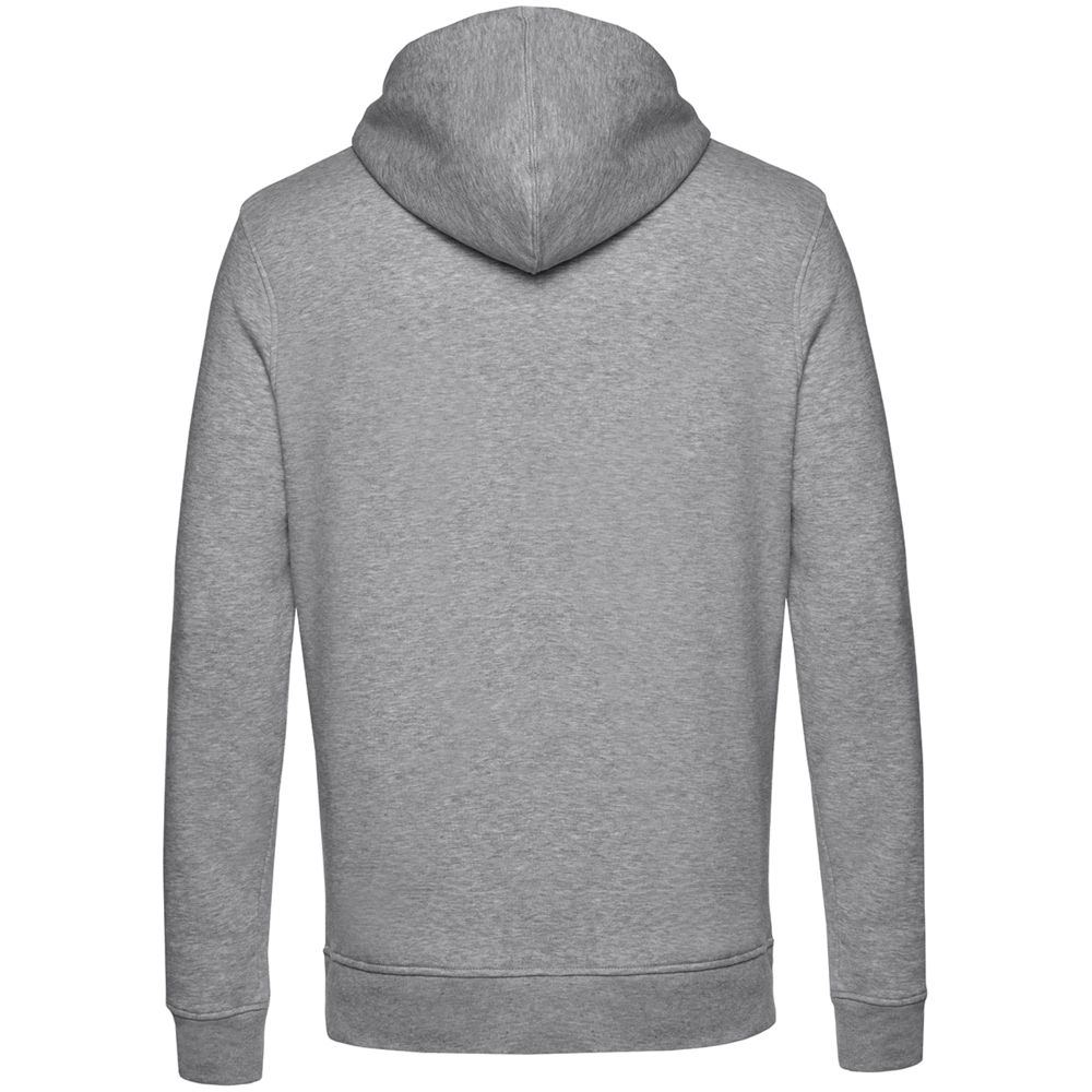 Толстовка на молнии с капюшоном унисекс BNC Inspire (Organic), серый меланж — изображение 3