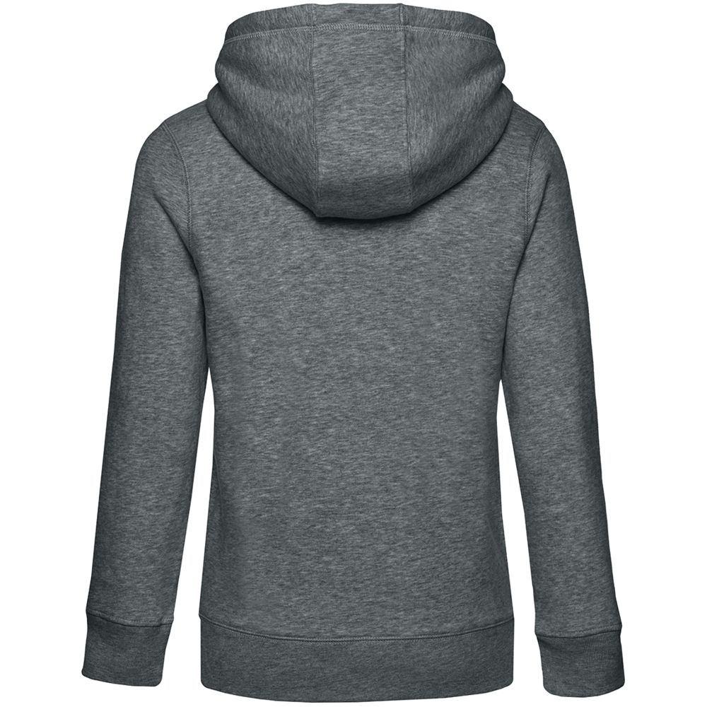 Толстовка с капюшоном женская Queen, темно-серый меланж — изображение 3