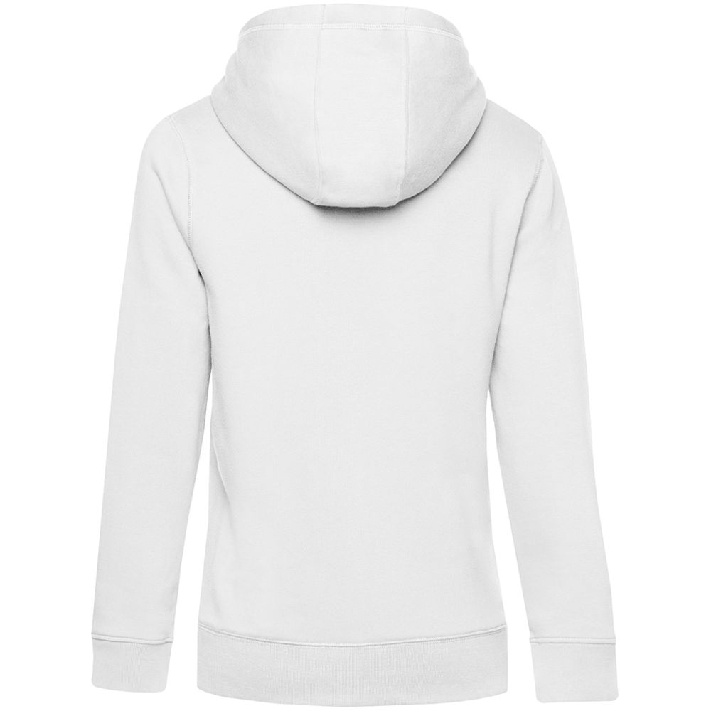 Толстовка на молнии с капюшоном женская Queen, белая — изображение 3