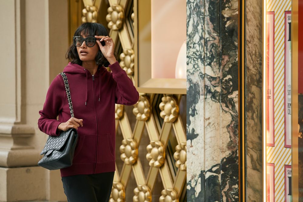 Толстовка на молнии с капюшоном женская Queen, темно-синяя — изображение 6