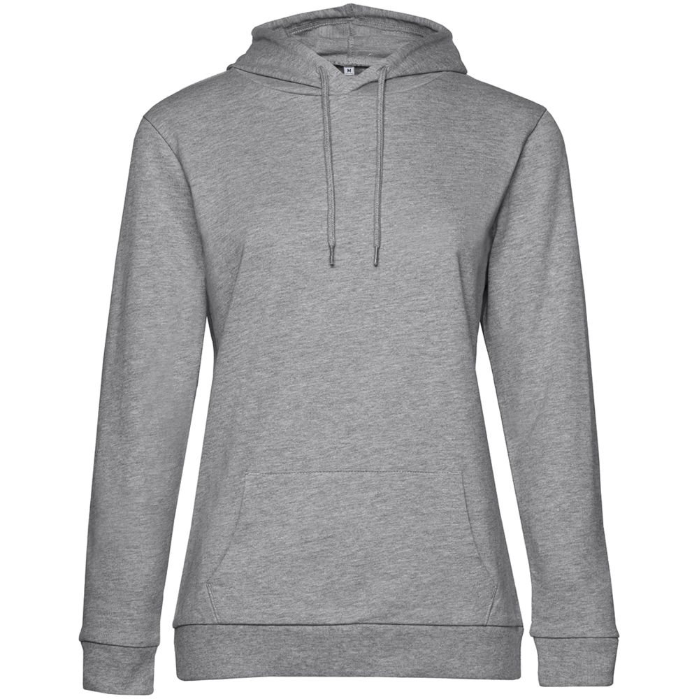 Толстовка с капюшоном женская Hoodie, серый меланж — изображение 2