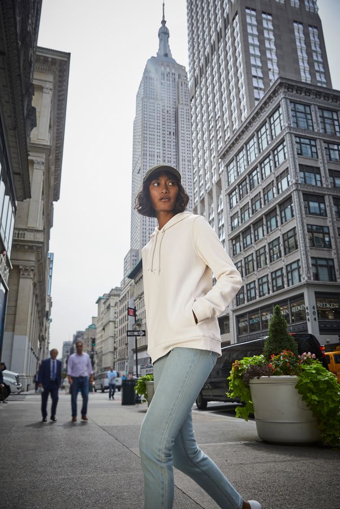 Толстовка с капюшоном женская BNC Inspire (Organic), серо-голубая — изображение 6