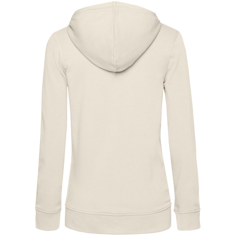 Толстовка на молнии с капюшоном женская BNC Inspire (Organic), молочно-белая — изображение 3