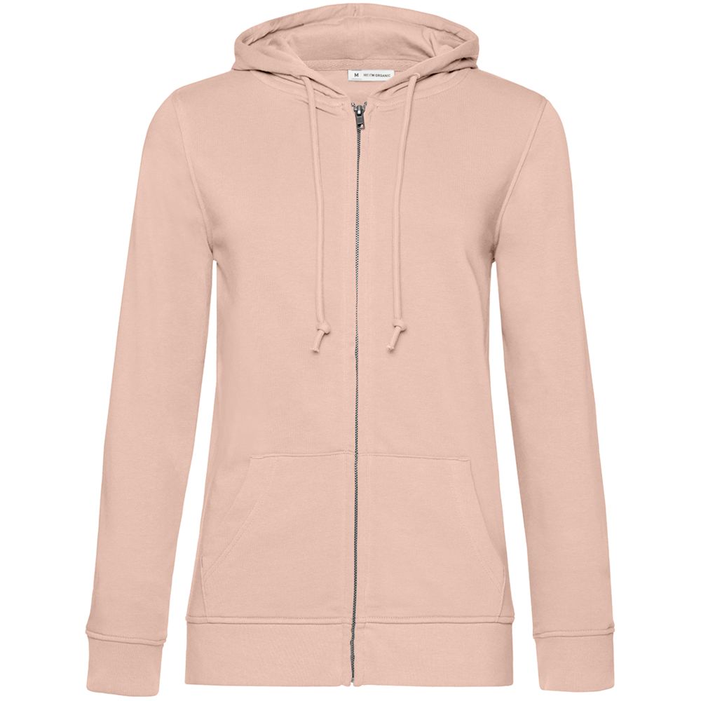 Толстовка на молнии с капюшоном женская BNC Inspire (Organic), розовая — изображение 2