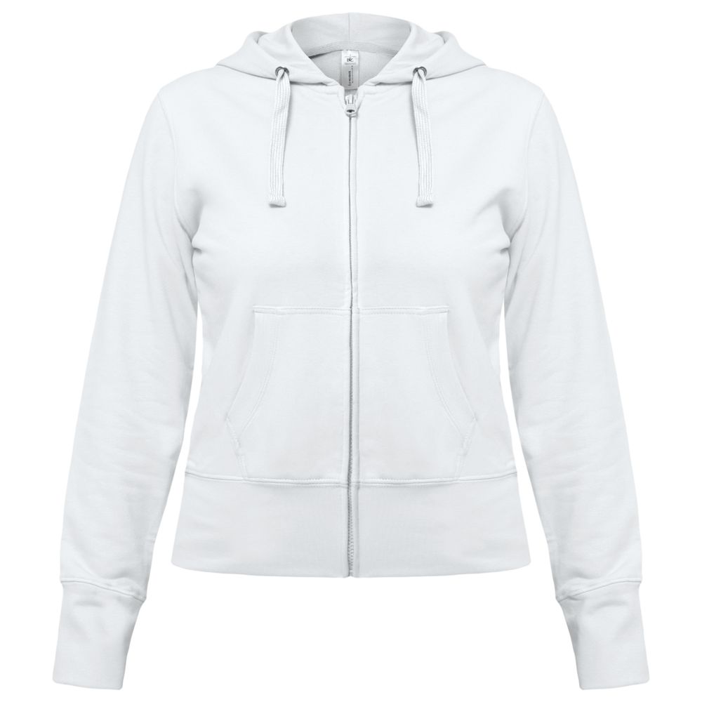 Толстовка женская Hooded Full Zip белая — изображение 2
